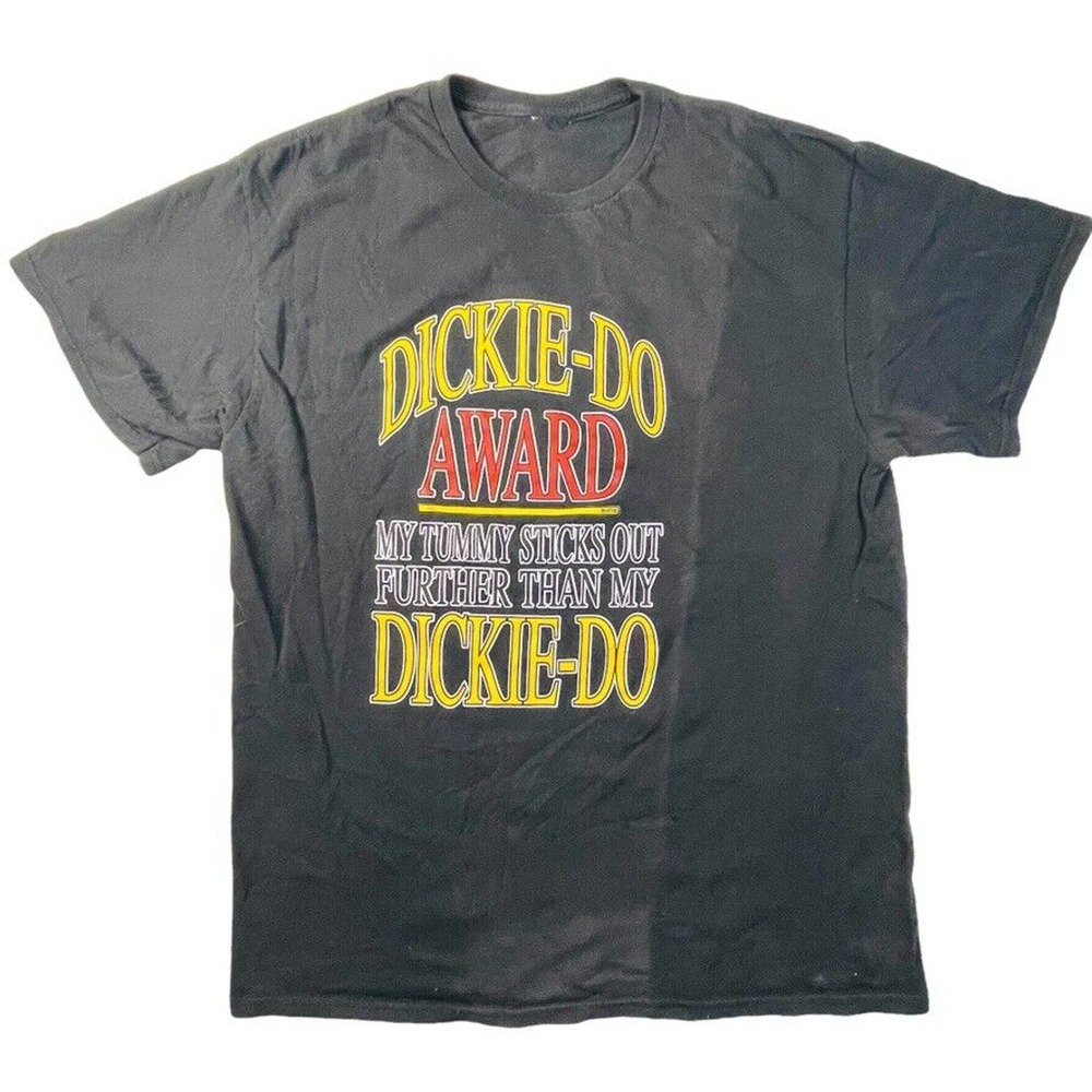 Vintage funny "Dickie-Do Award" t-shirt faded & distressed men's large fit